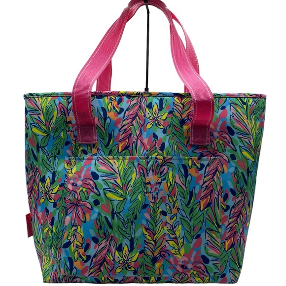 Lilly Pulitzer Beach Bag Large Insulated Tote Colorful Vibrant Shoulder Bag - Picture 15 of 15